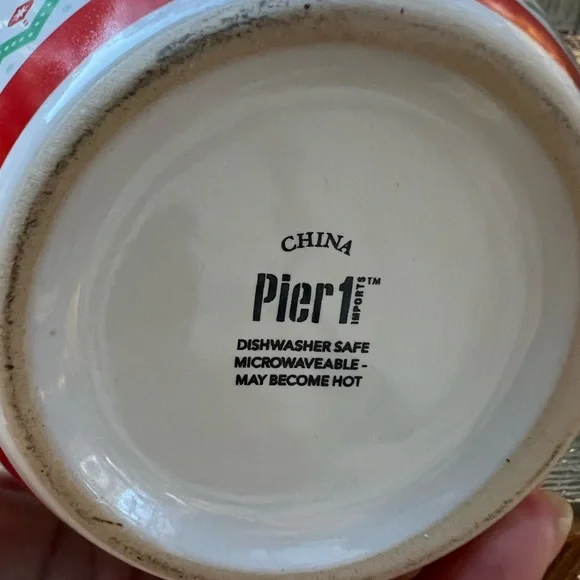 Pier 1 Peppermint Swirl Cake Oversized Coffee Mug - Picture 4 of 6